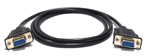 DB9 F to DB9 F Straight Cable Black 1.5m
